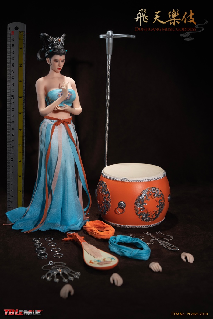 Dunhuang Music Goddess - Blue