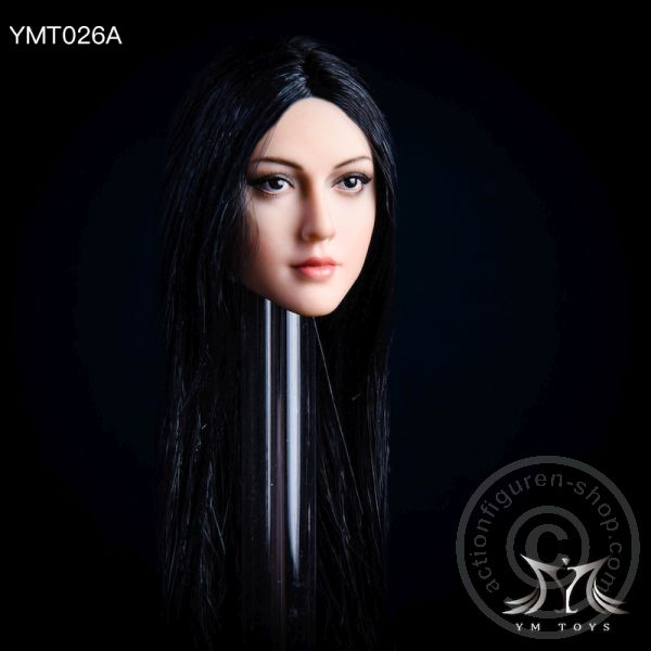 Kopf - schwarze lange Haare