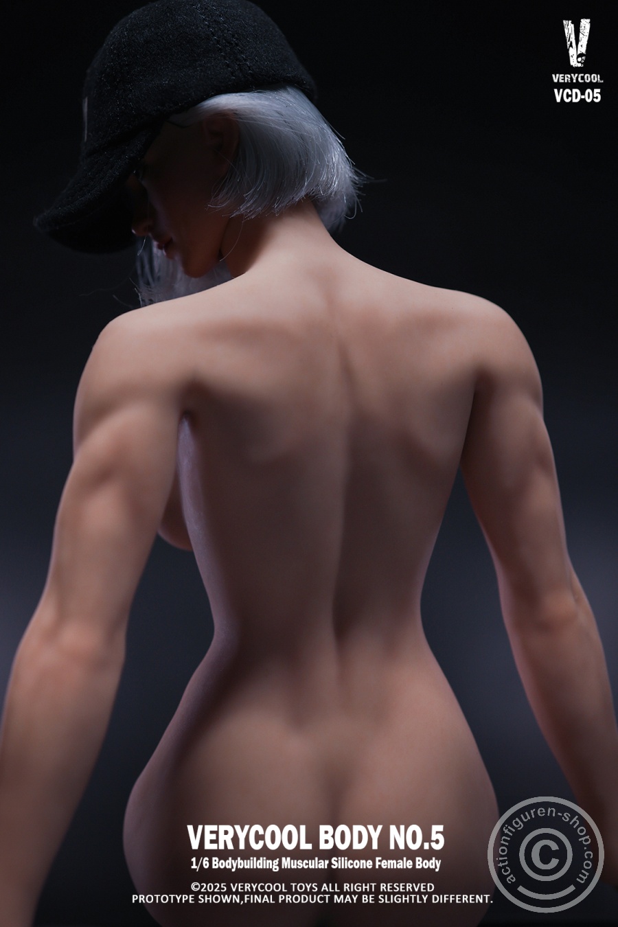 Silicone Female Body with a Bodybuilding Muscular Physique - in 1/6 scale