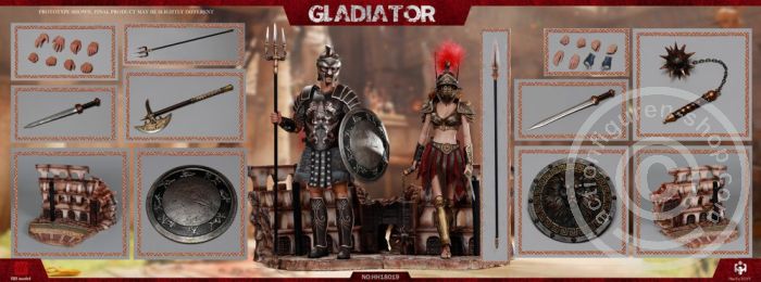 HH18019-05 Gladiator (Deluxe Edition) + Female Gladiator (red version)
