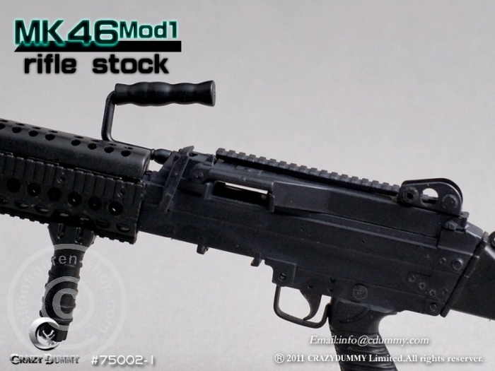 MK46MOD1-rifle stock - black
