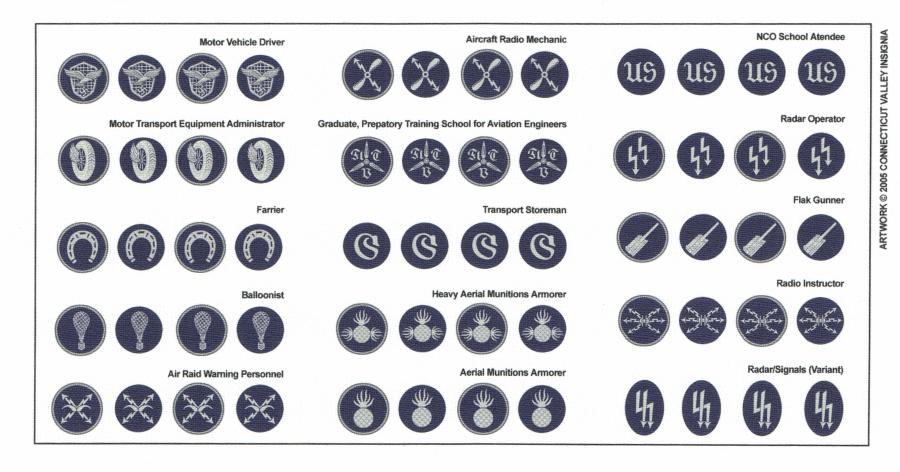 cvi042-028D0n0U3uTbkri Luftwaffe - Trade + Specialist Badges