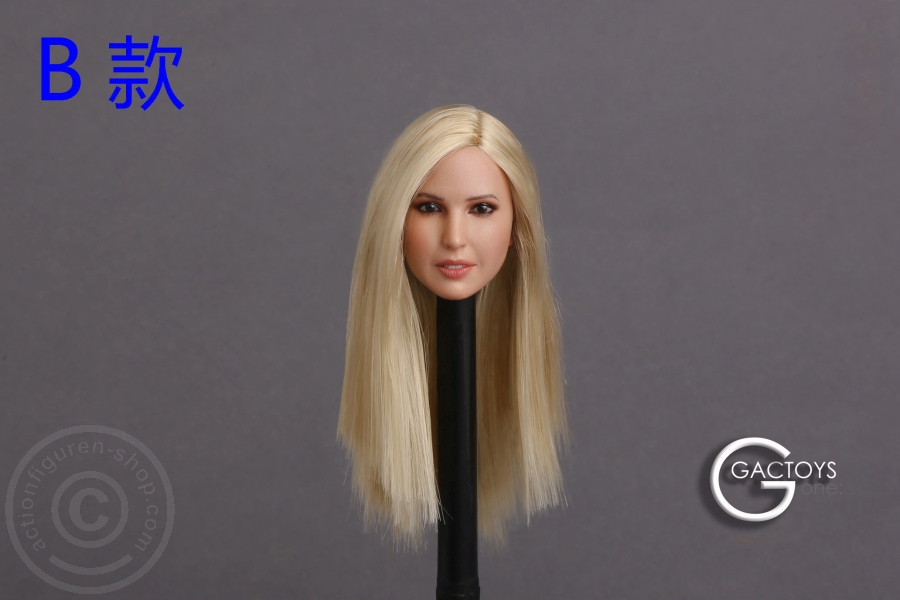 Female Head - blond long straight hair