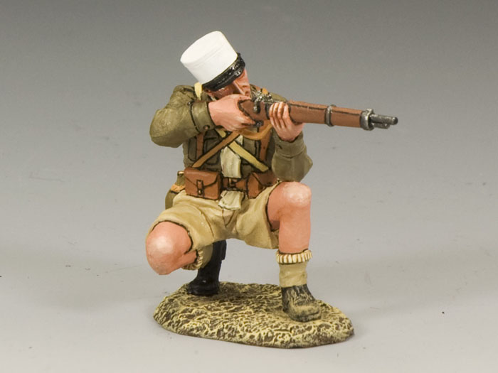 King & Country FOB028 – Soldat Britannique à Genoux Tirant Au Fusil – RETIRÉ (Neuf)
