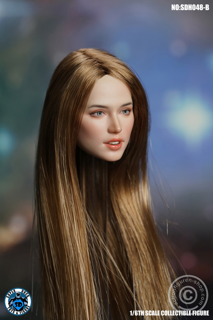 Female Head - brown long Hair