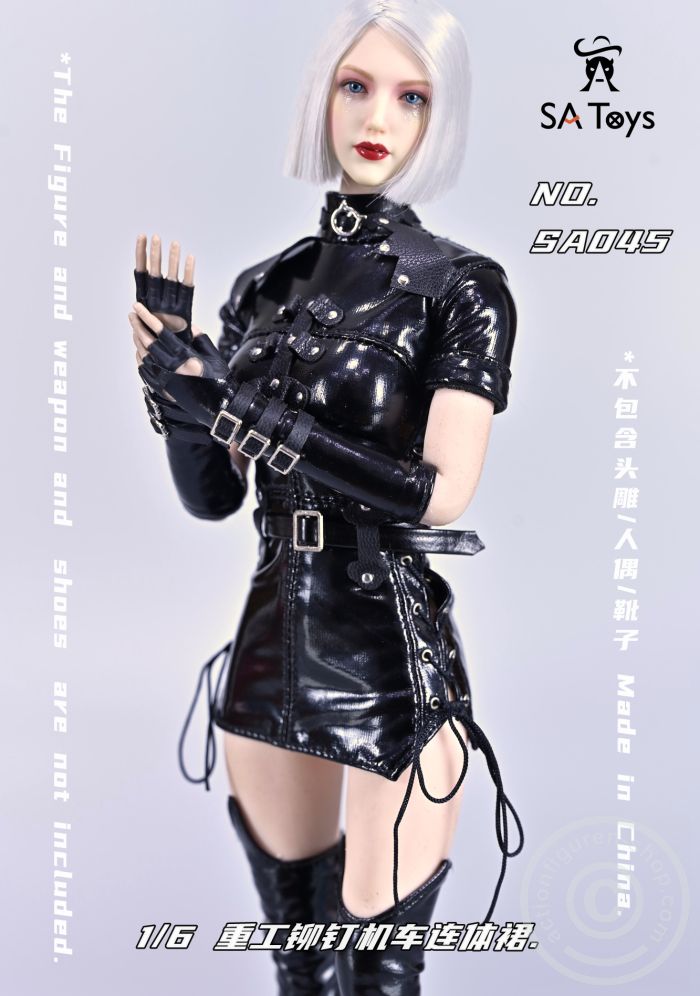 SATSA045-10 Female Sexy Ghotic Skinny Leather One Piece Set
