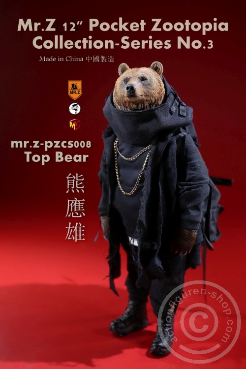 MRZpccs08-06 Top Bear - 12" Pocket Zootopia Collection-Series No.3