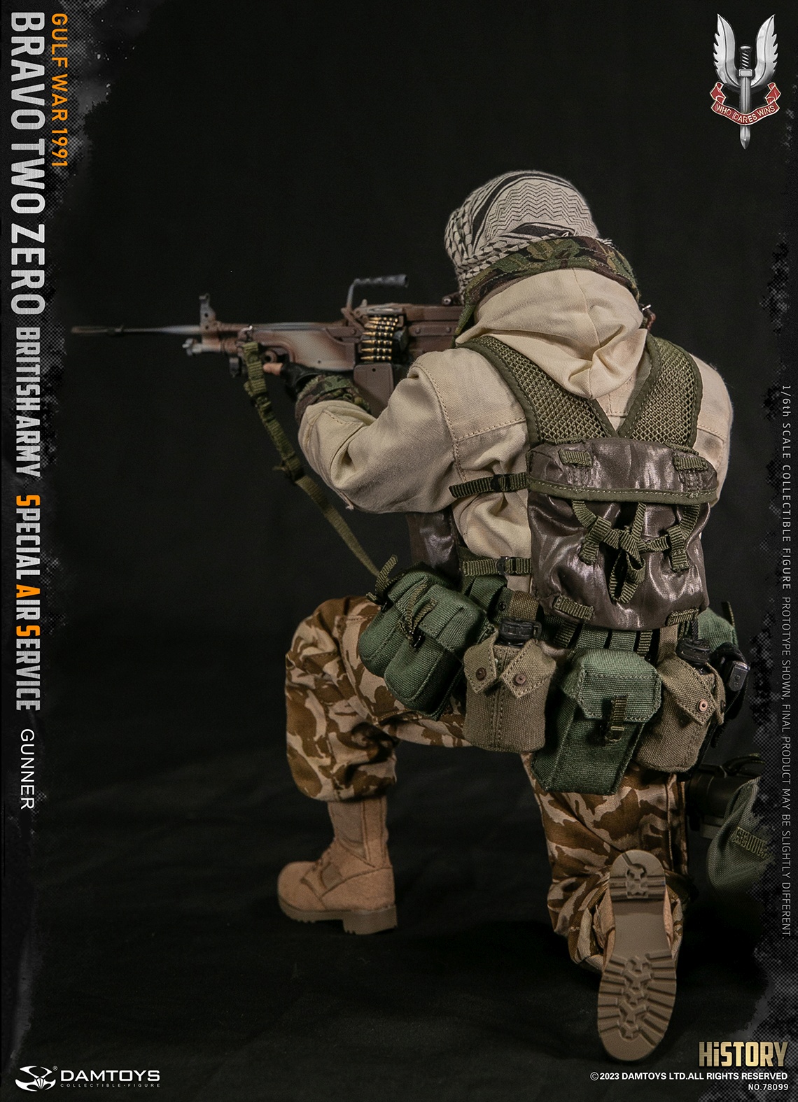Bravo Two Zero - British Army Special Air Service (SAS) Gunner - Gulf War 1991 - in 1/6 scale Bravo Two Zero - British Army Special Air Service (SAS) Gunner - Gulf War 1991 - in 1/6 scale