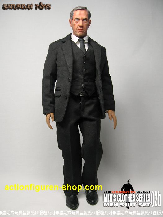 STMS02b-01 Men Suit Set 02 - black