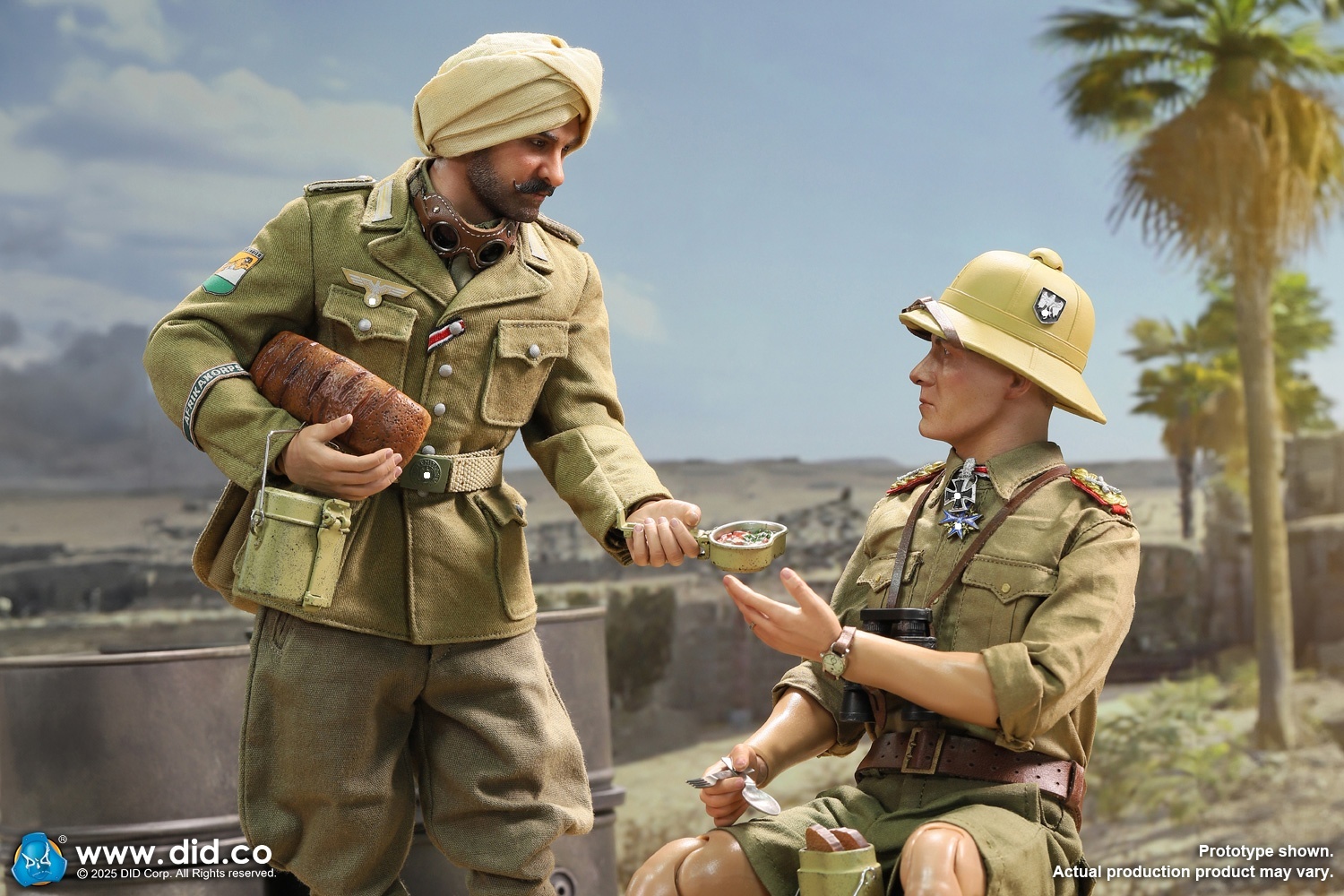Ishaan & Panzer Commander - Stauffenberg - WWII German Africa Corps Supply Duty - in 1/6 scale Ishaan & Panzer Commander - Stauffenberg - WWII German Africa Corps Supply Duty - in 1/6 scale