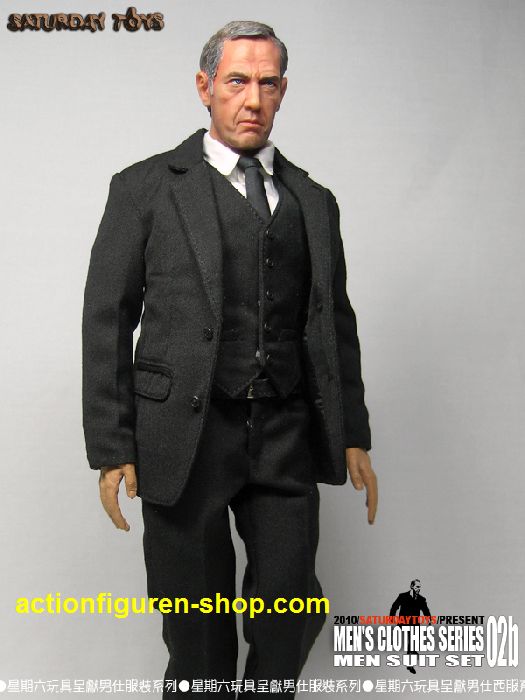 STMS02b-03 Men Suit Set 02 - black