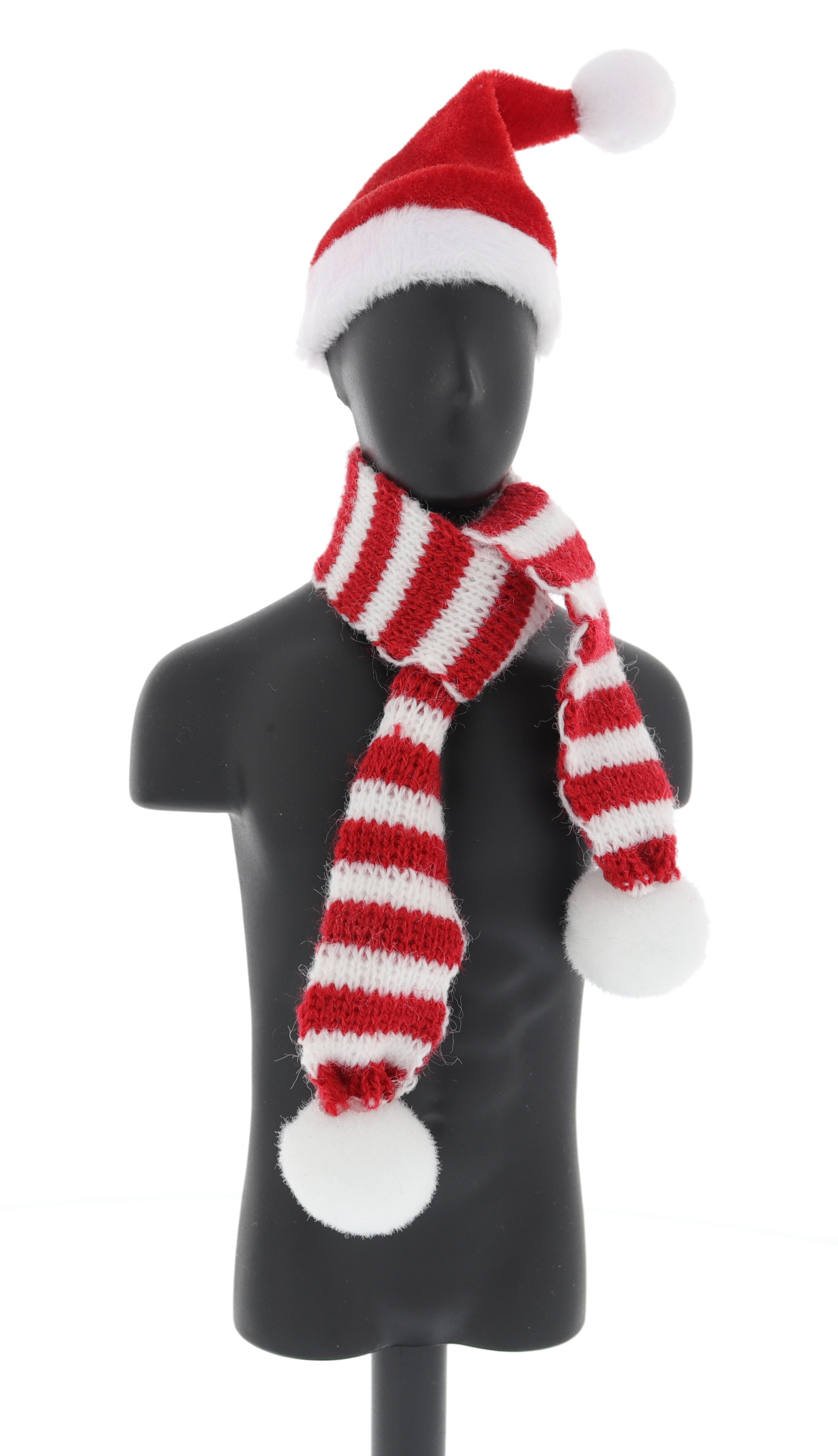 Santa Hat & Scarf Set - in 1/6 scale Santa Hat & Scarf Set - in 1/6 scale