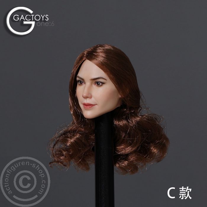 Female Head - Gal - long curly red-brown Hair Female Head - Gal - long curly red-brown Hair