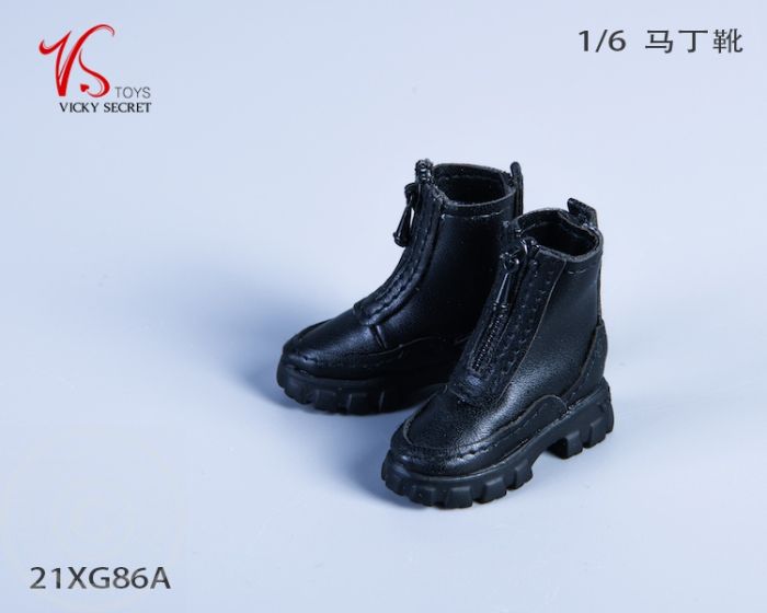 Zipper Martin Boots - Female - black