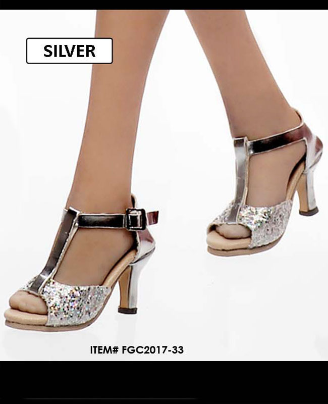 High Heels - silber/glitter