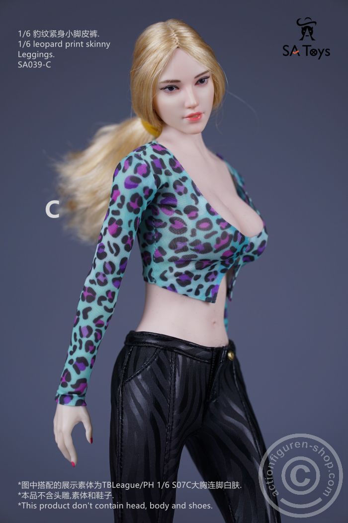 SATSA039C-03 Leopard Top & Skinny Leggins - C