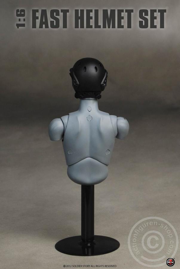 FAST Carbon Helmet w/ Skeleton shroud - Black