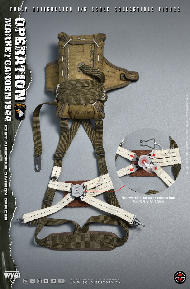 U.S. Army 101st Airborne Division Officer - WWII Operation Market Garden - in 1:6 scale