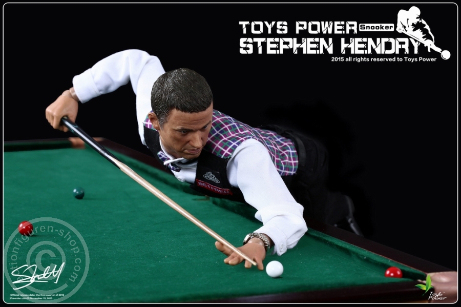 Snooker Player Hendry with Snooker Table