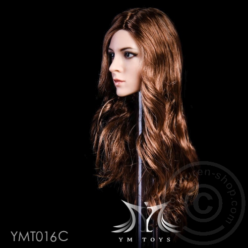 Kopf - braune lange Haare