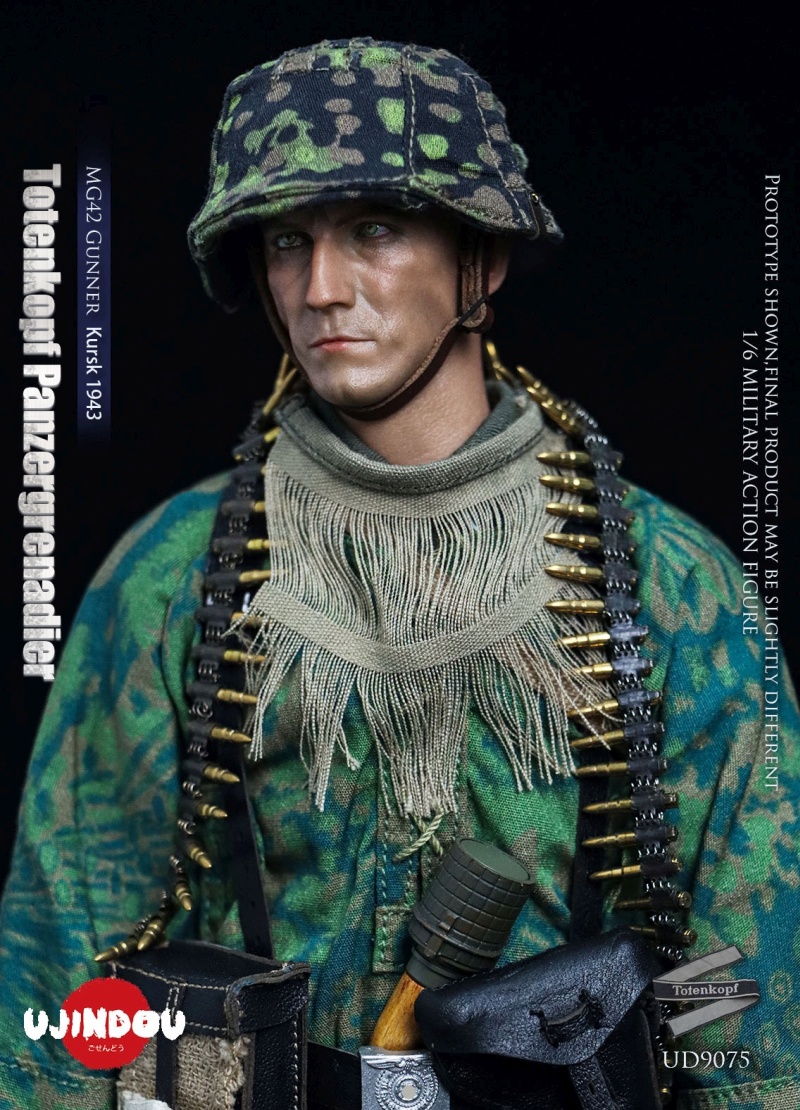 WWII Totenkopf Panzergrenadier - MG42 Gunner Kursk 1943 - in 1/6 scale