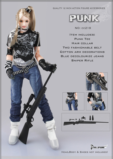 Female Punk Sniper Clothing Set