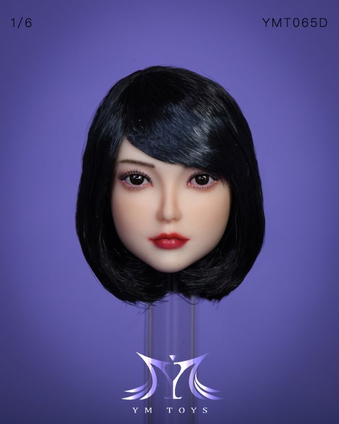 Head - black Hair w/ 2 side parting