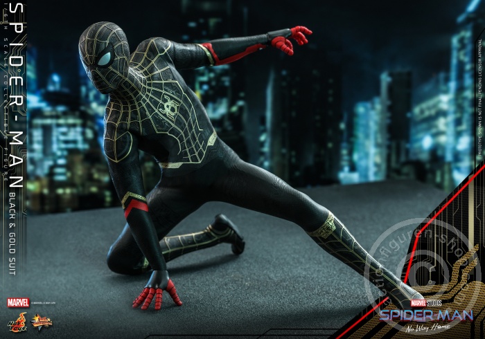 608451-12 Spider-Man: No Way Home - Spiderman (Black & Gold Suit) - MMS604