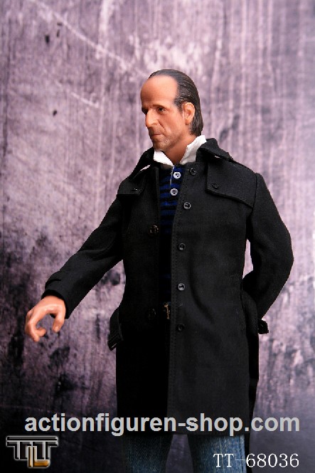 ttl68036-09z Men in Suit - Mafiosi im Trenchcoat - black