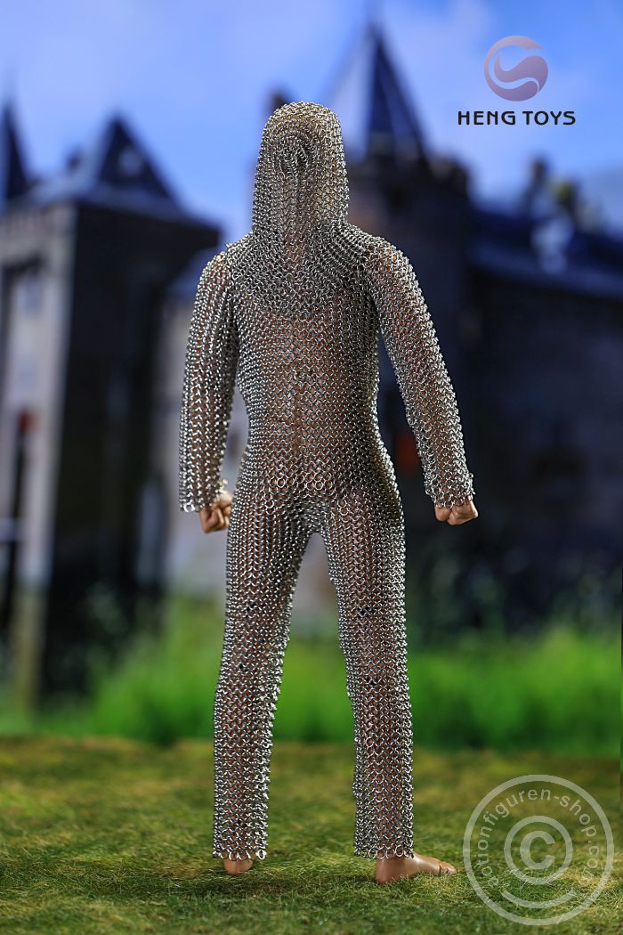 HTM001-05M8ZmcPBYeP9eH Chainmail (Long-sleeve Shirt w/ Hood) - Stainless Steel Armour - male