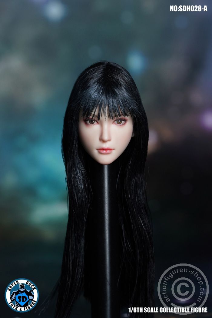 Female Head - Mel - long black Hair