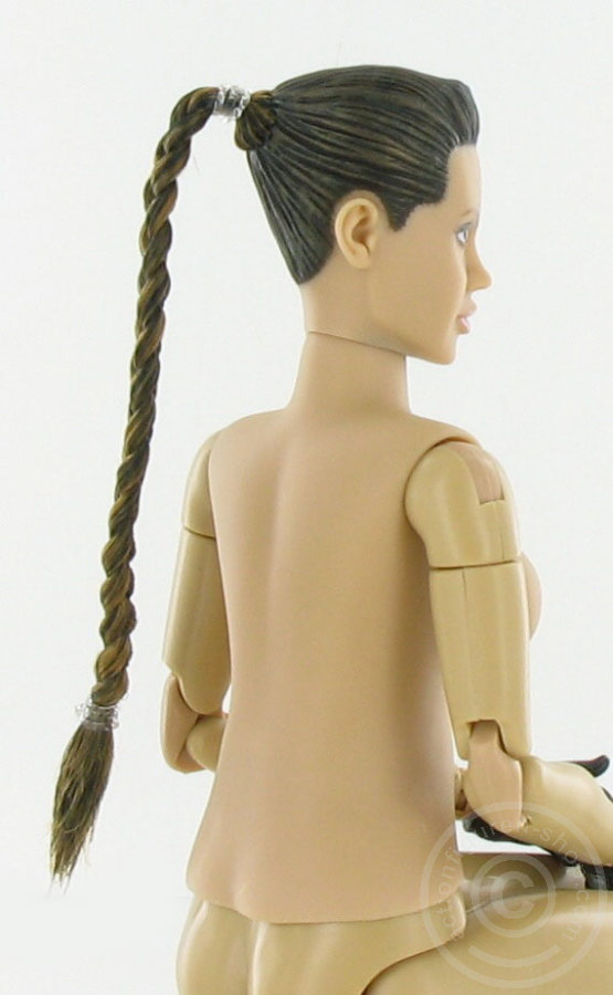 Female Body + Head mit Echt-Haar Zopf