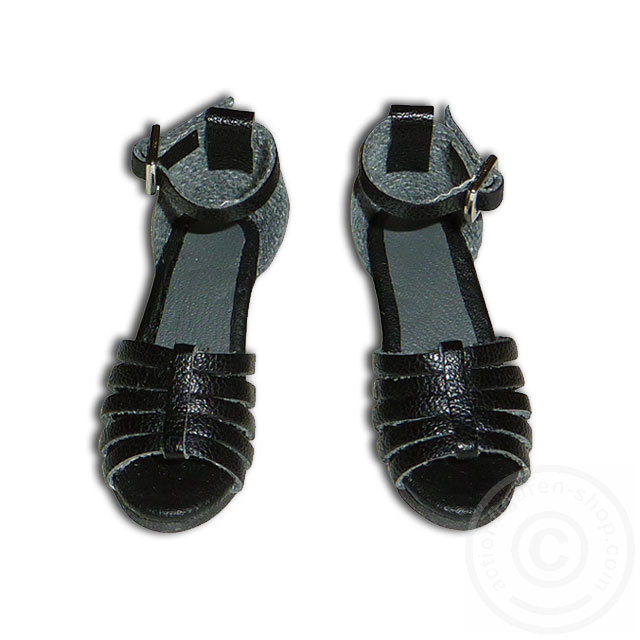NTBLOTSH-02 Black Stylish Open-Toe Heel Pumps
