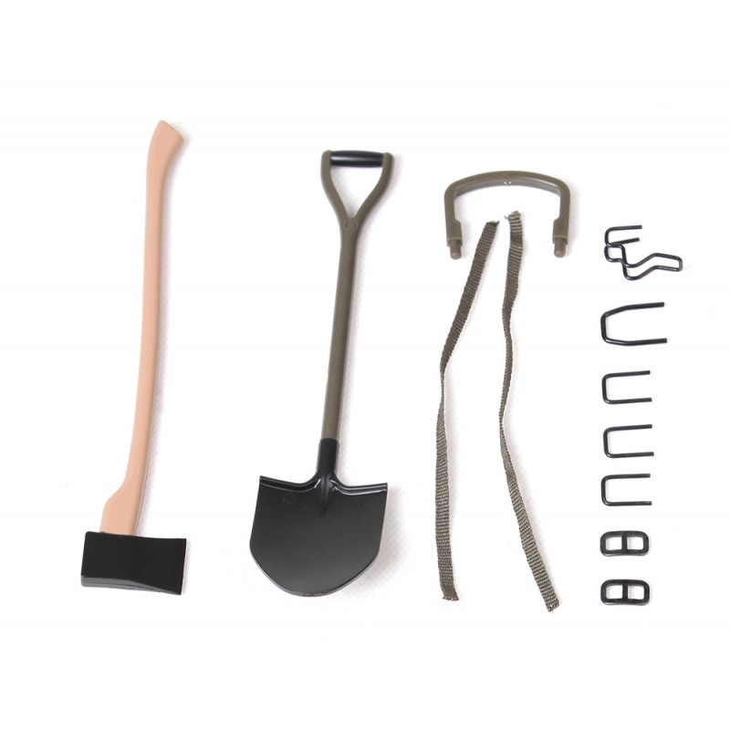Axe & Shovel Set for Willys Jeep - 1/6 scale
