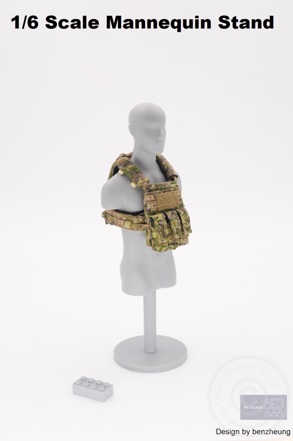 Bust03-06 Schneider- Kleider-Puppe - grau