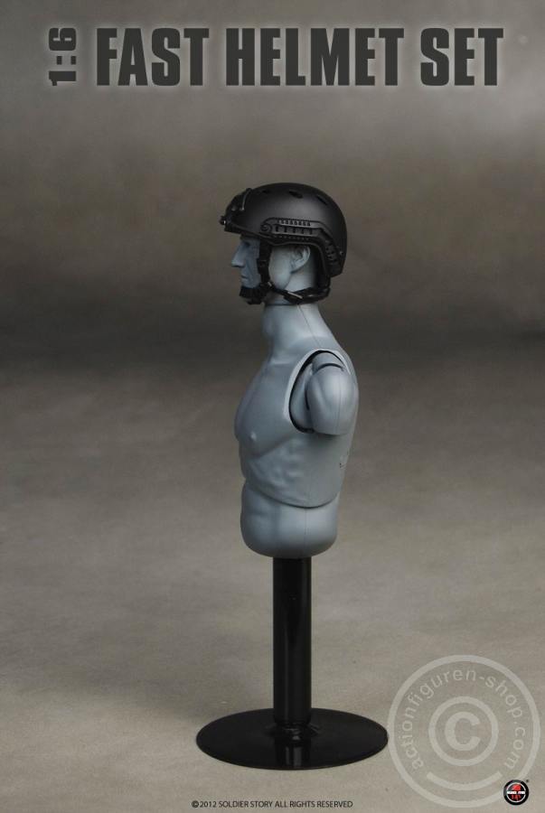 FAST Carbon Helmet w/ Skeleton shroud - Black