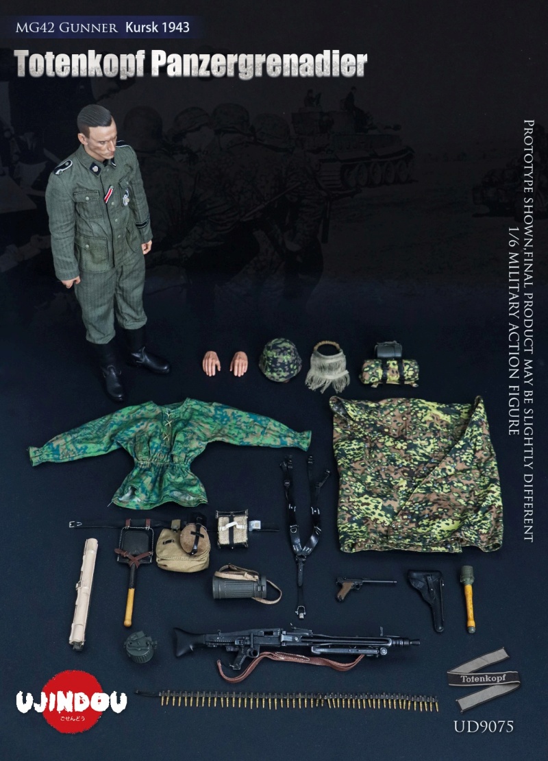 WWII Totenkopf Panzergrenadier - MG42 Gunner Kursk 1943 - in 1/6 scale