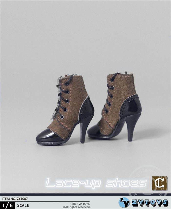 Female Lace-Up Shoes - brown