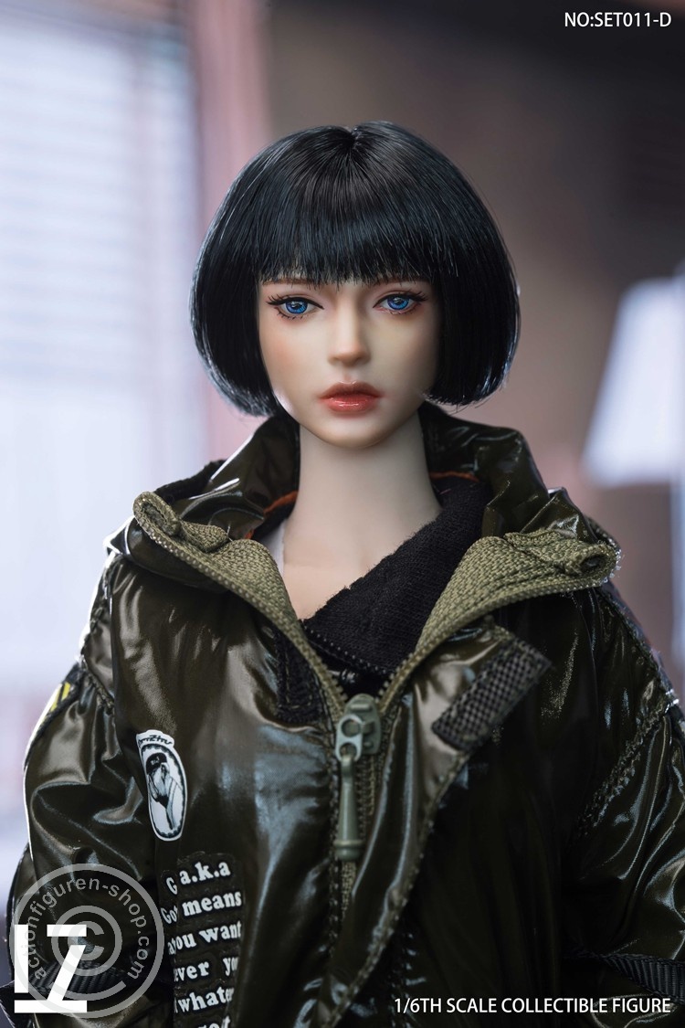 Female Character Head Sculpt - short black hair