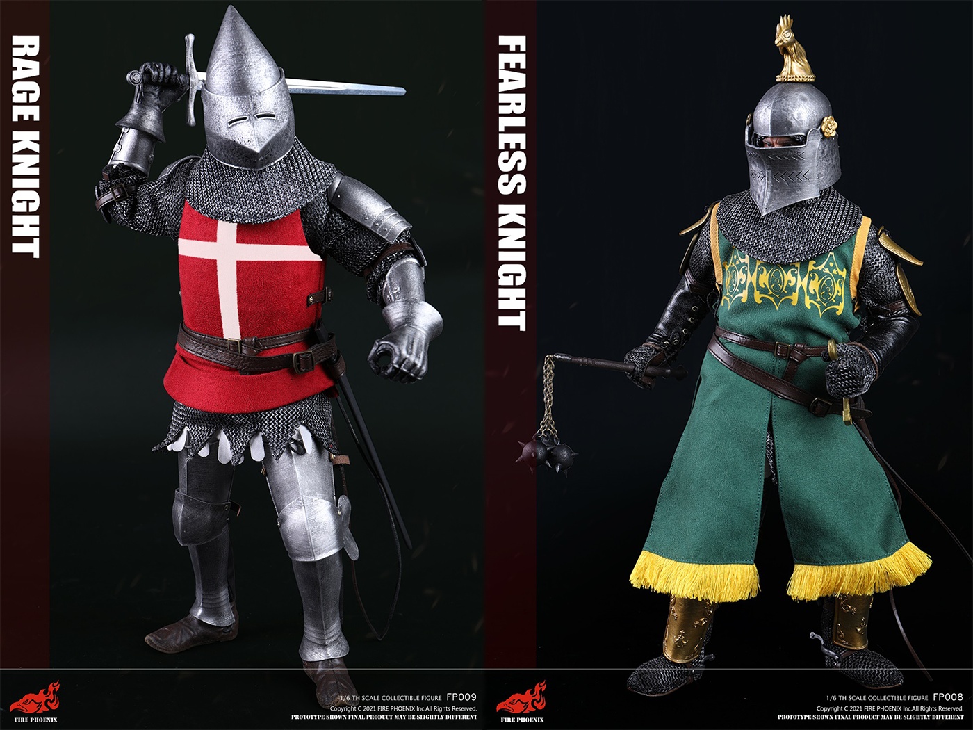 Fearless Knight & Rage Knight- Diecast Alloy