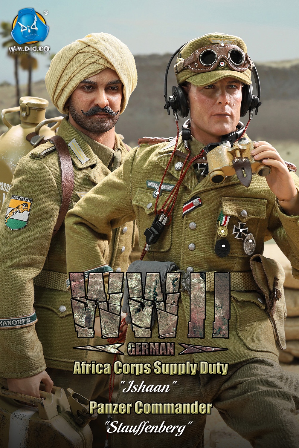 Ishaan & Panzer Commander - Stauffenberg - WWII German Africa Corps Supply Duty - in 1/6 scale