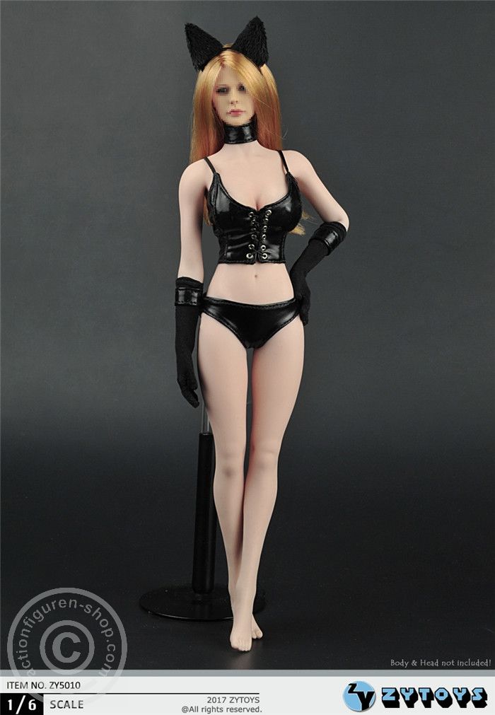 ZY5010-03 Sexy Cat Girl Leather Lingerie Set