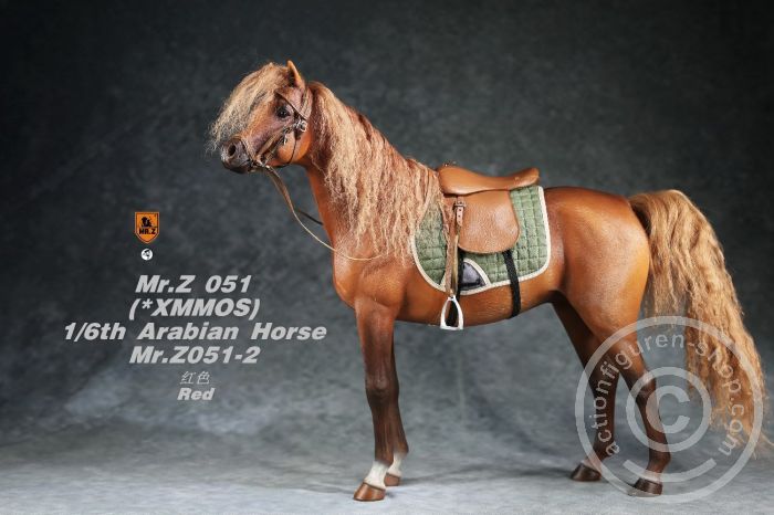 Arabian Horse w/ full European Harness - brown