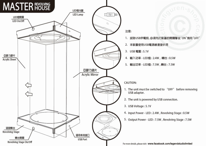LSMR03B-08 Legend Studio Master Revolving Light House