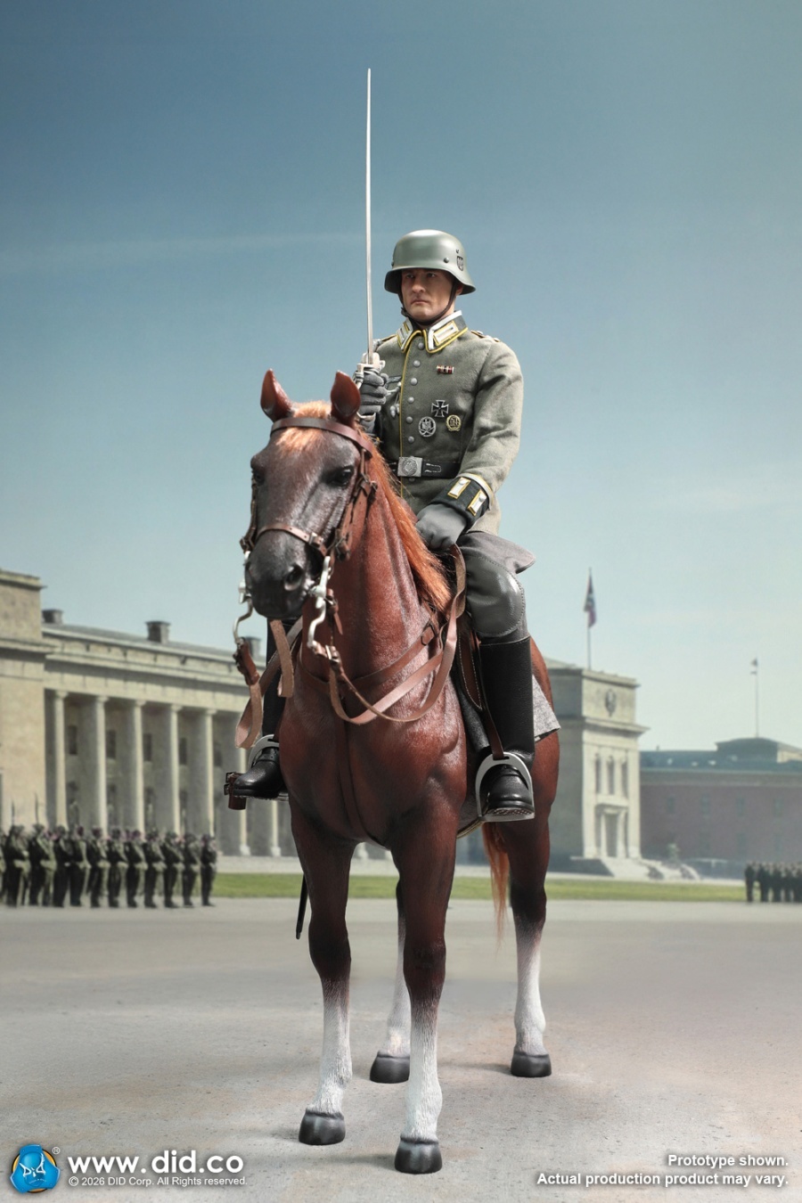 German WWII Brown War Horse (Standing) - in 1/6 scale