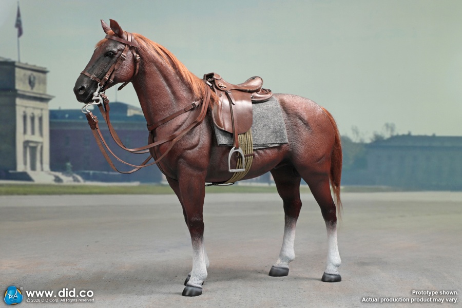 German WWII Brown War Horse (Standing) - in 1/6 scale