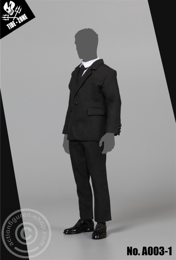 Modern Man Suit Set - schwarz