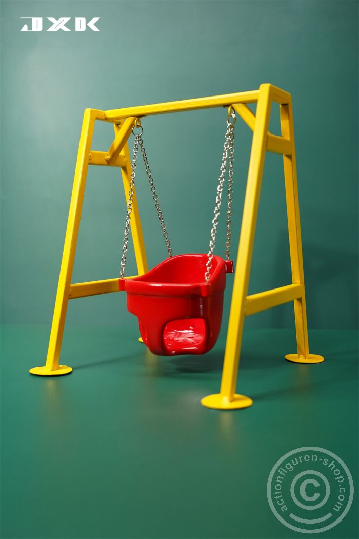 JxK118B1-04 Shiba Inu On A Swing - light-brown