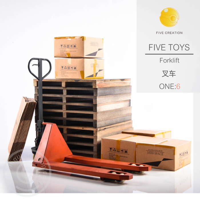 FTF2001AB-04 Pallet Truck / Forklift - orange / weathered