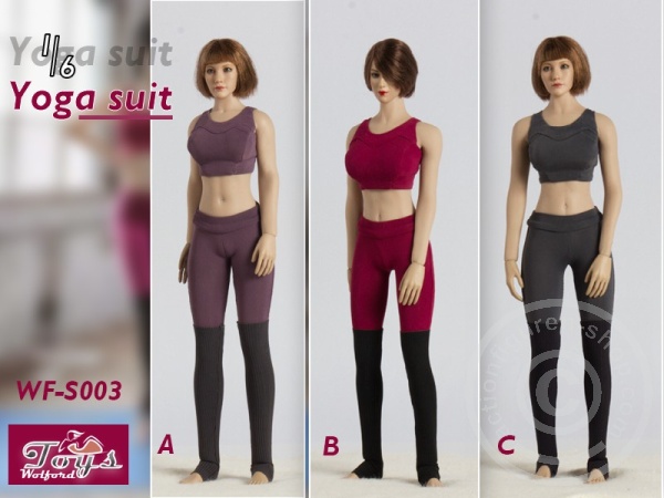 Contrast Yoga Suit Set - Light Purple